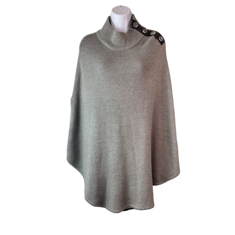 Jones New York Womens Knit Poncho Size Large/XL Oversized Luxury Thick Warm Cozy